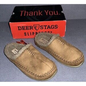 Deer Stags Slipperooz Nordic Slipper Chestnut Mens Size 9 M MSCD NIB